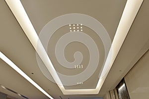 Led ceiling of Modern plaza hall Ã¯Â¼Åmodern office building ,modern business building hall,inside commercial building