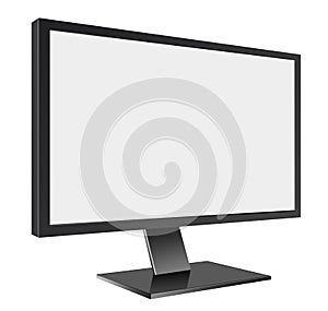 LED Computer Mornitor with blank screen on white
