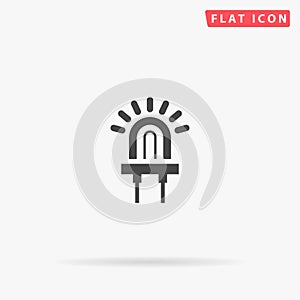 Led Diod flat vector icon photo