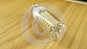 LED diode lamp corn in a plastic bulb with a base E27.