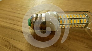 LED diode lamp corn in a plastic bulb with a base E27.