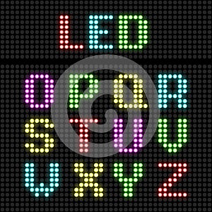 LED display alphabet