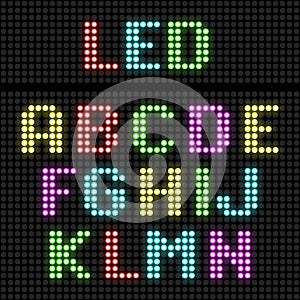 LED display alphabet