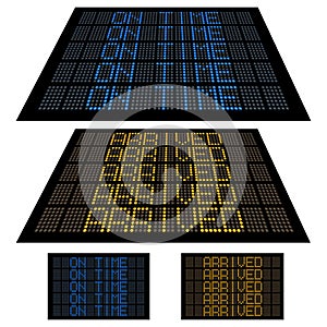 LED display - Set 2 - On Time and Arrived