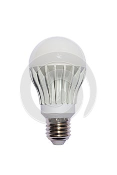 LED energy safing bulb. A60 E27. Isolated object