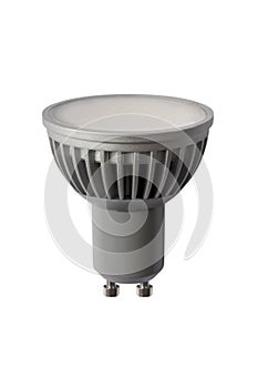 LED energy safing bulb. GU10. Isolated object