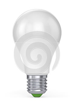 LED energy saving lamp on white background