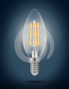 LED filament light bulb (E14)