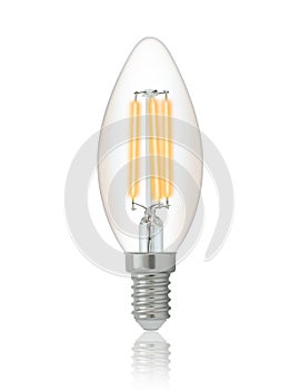 LED filament light bulb