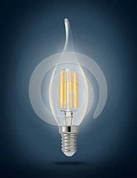 LED filament light bulb (E14)
