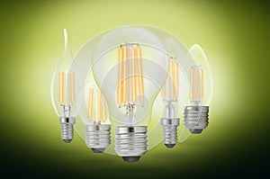 LED filament light bulb