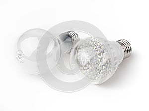 LED and Incandescent Light Bulbs photo