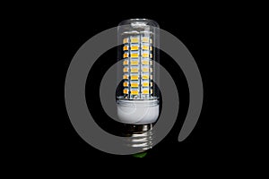 LED lamp on a black background