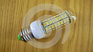 LED lamp with E27 base with plastic safety glass