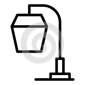 Led lamp icon outline vector. Home light