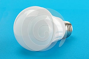 LED lamp isolated on the blue background