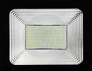 LED lamp; projector; Led flood light on white background