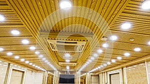 Led  ceiling light  in modern commercial building