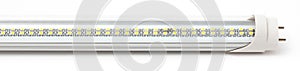 LED lamps, strip and spotlight on white background