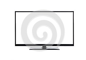 Led lcd tv monitor on white