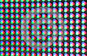 LED light blurred red blue green