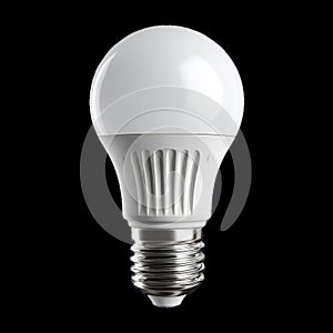 LED Light Bulb in Clear Design for Home or Office Use on White Background