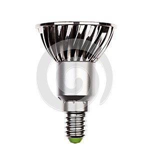 LED light bulb with E14 socket Isolated on white