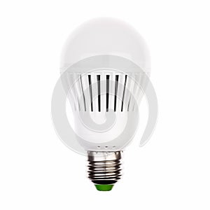 LED light bulb with e27 socket on white