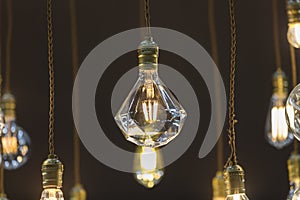 LED light bulb hang from ceiling