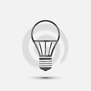 Led light bulb icon. Vector illustration.