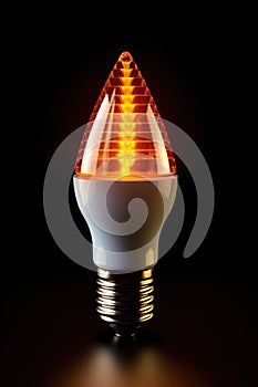 led light bulb illuminated, energy-saving concept
