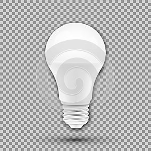 LED light bulb isolated on transparent background. Vector illustration.