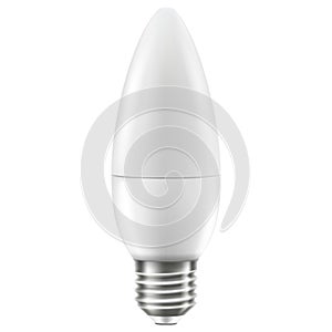 LED light emitting diode energy saving light bulb, economical lightbulb, isolated on white background, 3d vector realistic