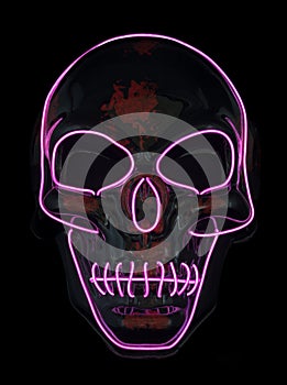 LED Light-Emitting Mask  on Black