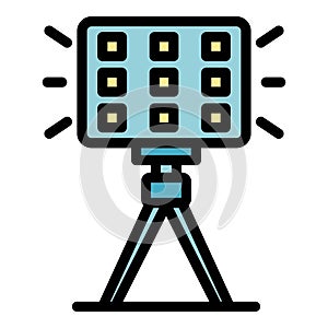 Led light icon vector flat