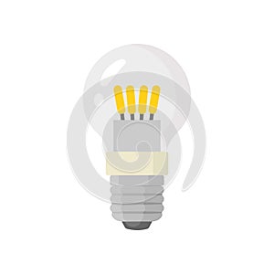 LED light lamp bulb vector colorful icon