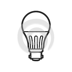 LED light lamp bulb vector outline icon