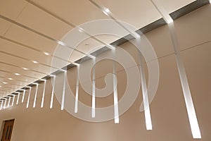 Led light in modern commercial building