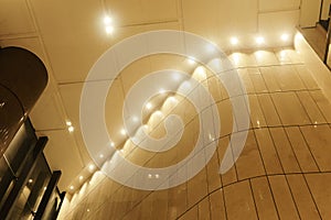 Led light in modern commercial building