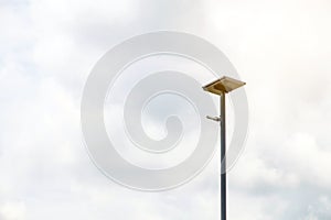 LED light post with solar cell panel used on the street,industrial estate