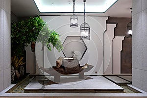 Led lighting  China style in drawing room