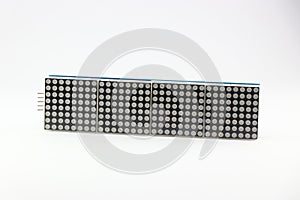 led matrix display of size 8x64 used in making different electronic projects. Electronic components for programmable micro