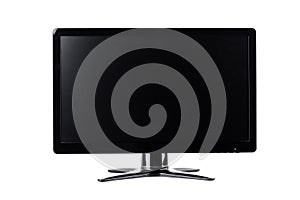 LED monitor computer display on white background hardware desktop technology isolated