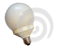 LED, New technology light bulb isolated on white background, Energy super saving electric lamp is good for environment. Realistic