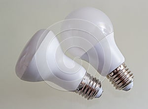 LED, New technology light bulb isolated on white background, Energy super saving electric lamp is good for environment