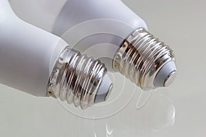 LED, New technology light bulb isolated on white background, Energy super saving electric lamp is good for environment