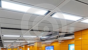 Led  ceiling light  in modern commercial building