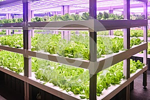Led plant growth lamp used in Vertical agriculture photo