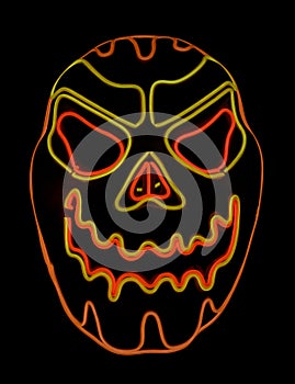 Led Pumpkin Mask Glowing in the Dark