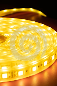 LED roll of shining decorative tape. Led Strip Light